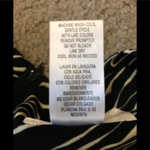 Studio I Sheath Dress sz 12 New with Tags Long Black white zebra - Picture 13 of 13